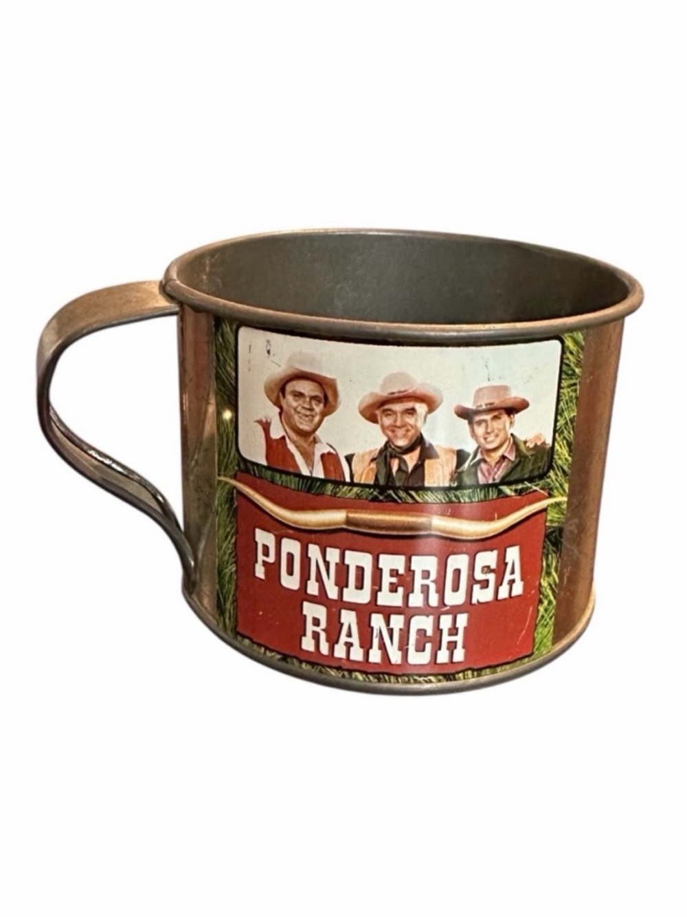Vintage Bonanza Ponderosa Ranch Tin Cup